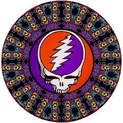 Gratefuldead Grateful Dead Pattern Uv Print Round Tile Coaster by Sarkoni