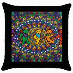 Grateful Dead Pattern Throw Pillow Case (Black)