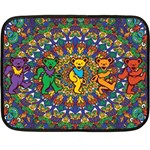 Grateful Dead Pattern Two Sides Fleece Blanket (Mini) 35 x27  Blanket Back