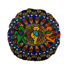 Grateful Dead Pattern Standard 15  Premium Round Cushions