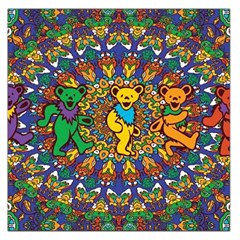 Grateful Dead Pattern Square Satin Scarf (36  x 36 )