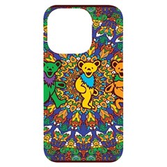 Grateful Dead Pattern Iphone 14 Pro Black Uv Print Case by Sarkoni