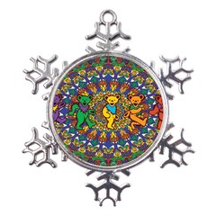 Grateful Dead Pattern Metal Large Snowflake Ornament