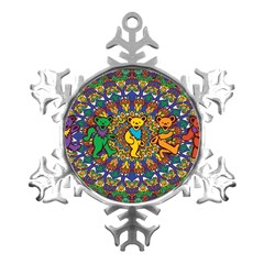 Grateful Dead Pattern Metal Small Snowflake Ornament