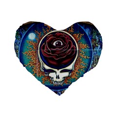 Grateful-dead-ahead-of-their-time Standard 16  Premium Flano Heart Shape Cushions