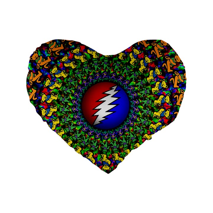 Grateful Dead Standard 16  Premium Heart Shape Cushions