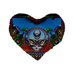 Grateful Dead Wallpapers Standard 16  Premium Flano Heart Shape Cushions Front