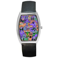 Trippy Aesthetic Halloween Barrel Style Metal Watch