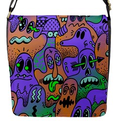 Trippy Aesthetic Halloween Flap Closure Messenger Bag (s)