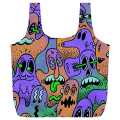 Trippy Aesthetic Halloween Full Print Recycle Bag (xl)