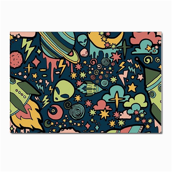 Alien Rocket Space Aesthetic Postcards 5  x 7  (Pkg of 10)