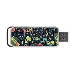 Alien Rocket Space Aesthetic Portable Usb Flash (two Sides)