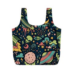 Alien Rocket Space Aesthetic Full Print Recycle Bag (m)