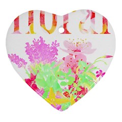 Floral T- Shirt Floral T- Shirt Ornament (heart)