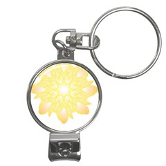 Flower Design T- Shirt Beautiful And Artistic Golden Flower T- Shirt Nail Clippers Key Chain