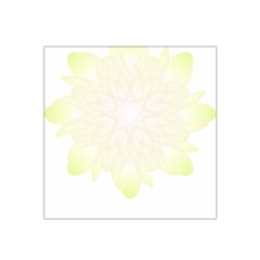 Flower Design T- Shirt Beautiful White And Yellow Artistic Flower T- Shirt Satin Bandana Scarf 22  X 22  by EnriqueJohnson