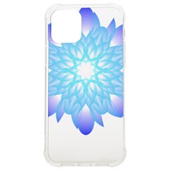 Flower Illustration T- Shirt Beautiful And Artistic Blue Flower T- Shirt Iphone 12/12 Pro Tpu Uv Print Case