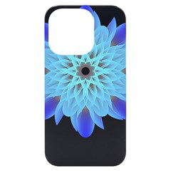 Flower Illustration T- Shirt Beautiful And Artistic Blue Flower T- Shirt Iphone 14 Pro Black Uv Print Case