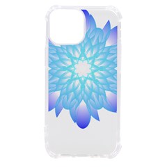 Flower Illustration T- Shirt Beautiful And Artistic Blue Flower T- Shirt Iphone 13 Mini Tpu Uv Print Case