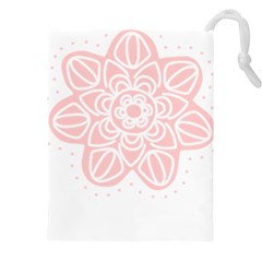 Flower Mandala T- Shirt Flower Mandala T- Shirt Drawstring Pouch (5xl)