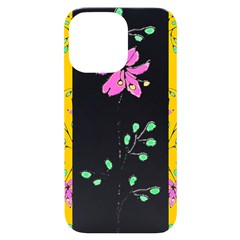 Flowers Illustration T- Shirtflowers T- Shirt (2) Iphone 14 Pro Max Black Uv Print Case