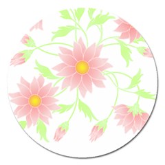 Flowers Lover T- Shirtflowers T- Shirt (5) Magnet 5  (round)