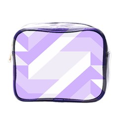 Geometric Abstract Art T- Shirt Purple Mountains Pattern Mini Toiletries Bag (one Side) by EnriqueJohnson