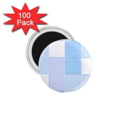 Geometric T- Shirt Blue Composition T- Shirt 1 75  Magnets (100 Pack) 