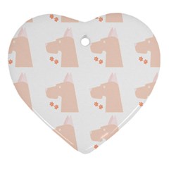 Great Dane Dog Pattern T- Shirt Great Dane Dog Pattern T- Shirt Ornament (heart)
