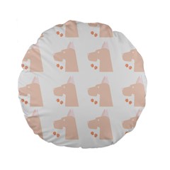 Great Dane Dog Pattern T- Shirt Great Dane Dog Pattern T- Shirt Standard 15  Premium Flano Round Cushions by EnriqueJohnson