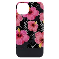 Hawaii T- Shirt Hawaian Floral Pattern T- Shirt Iphone 14 Plus Black Uv Print Case by EnriqueJohnson