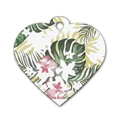 Hawaii T- Shirt Hawaii Bloom Creative T- Shirt Dog Tag Heart (Two Sides)