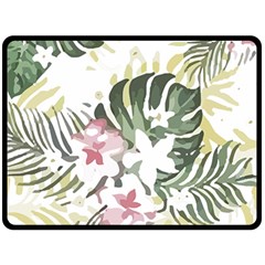 Hawaii T- Shirt Hawaii Bloom Creative T- Shirt Fleece Blanket (Large)