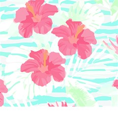 Hawaii T- Shirt Hawaii Floral Trend T- Shirt Play Mat (square) by EnriqueJohnson
