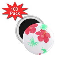 Hawaii T- Shirt Hawaii Flower Fashion T- Shirt 1 75  Magnets (100 Pack) 