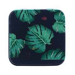 Hawaii T- Shirt Hawaii High Flower Modern T- Shirt Square Metal Box (black) by EnriqueJohnson