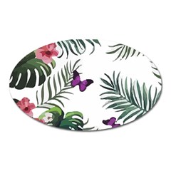 Hawaii T- Shirt Hawaii Lent Flowers Pattern T- Shirt Oval Magnet by EnriqueJohnson