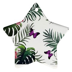 Hawaii T- Shirt Hawaii Lent Flowers Pattern T- Shirt Star Ornament (two Sides) by EnriqueJohnson