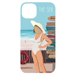 Vacation Iphone 14 Plus Black Uv Print Case by SychEva