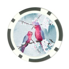 Watercolor Parrot Poker Chip Card Guard (10 Pack) by SychEva