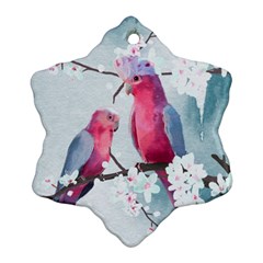 Watercolor Parrot Ornament (snowflake) by SychEva