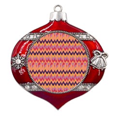 Abs003 Metal Snowflake And Bell Red Ornament