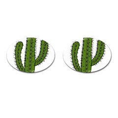 Cactus Desert Plants Rose Cufflinks (oval) by uniart180623