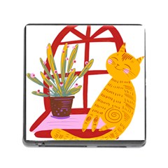 Cat Pet Ginger Art Animal Cartoon Memory Card Reader (square 5 Slot) by uniart180623