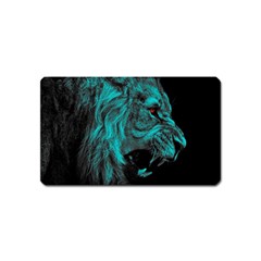Angry Male Lion Predator Carnivore Magnet (name Card) by uniart180623