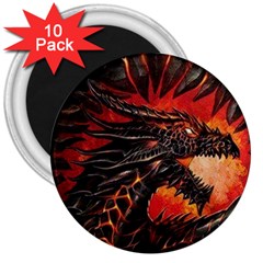 Dragon 3  Magnets (10 Pack)  by uniart180623