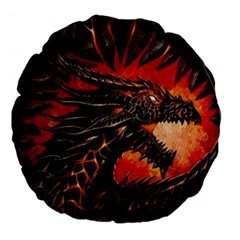 Dragon Large 18  Premium Flano Round Cushions