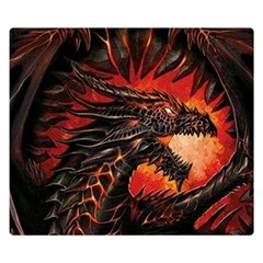 Dragon Two Sides Premium Plush Fleece Blanket (small) by uniart180623