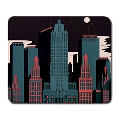 New York City Nyc Skyline Cityscape Large Mousepad by uniart180623