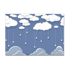 Clouds Rain Paper Raindrops Weather Sky Raining Sticker A4 (100 Pack) by uniart180623